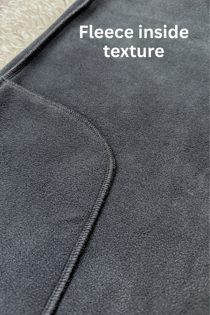 Black - Fleece - Leg Pockets - Full Leggings