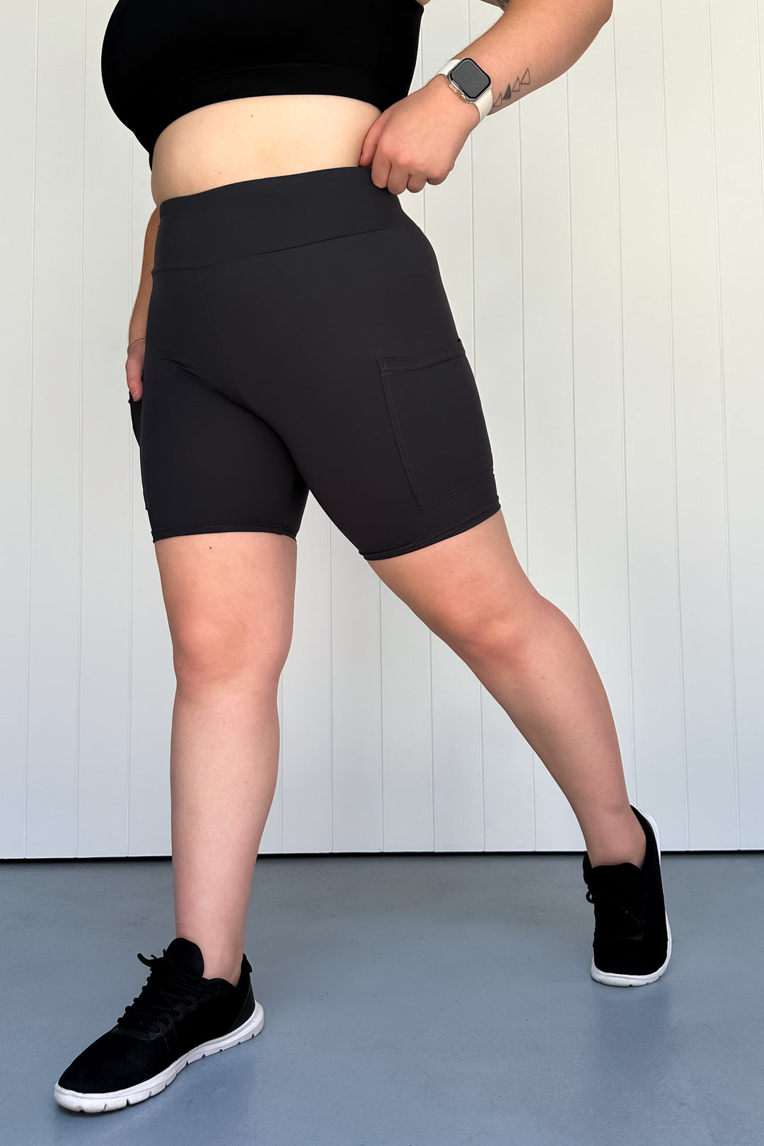Charcoal - Casual - Mid Shorts - Pockets