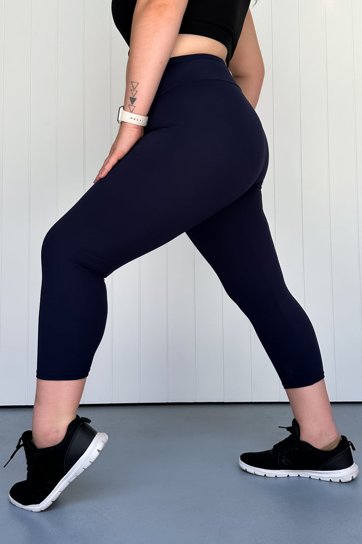 Navy - Casual - Capri Leggings