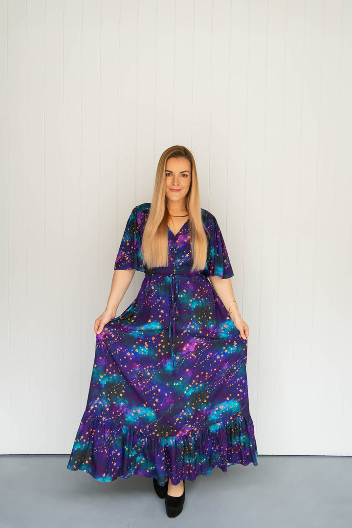 Dahlia Maxi Dress - Universe Shimmer