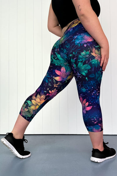 Scintillate Florals - Casual - Capri Leggings