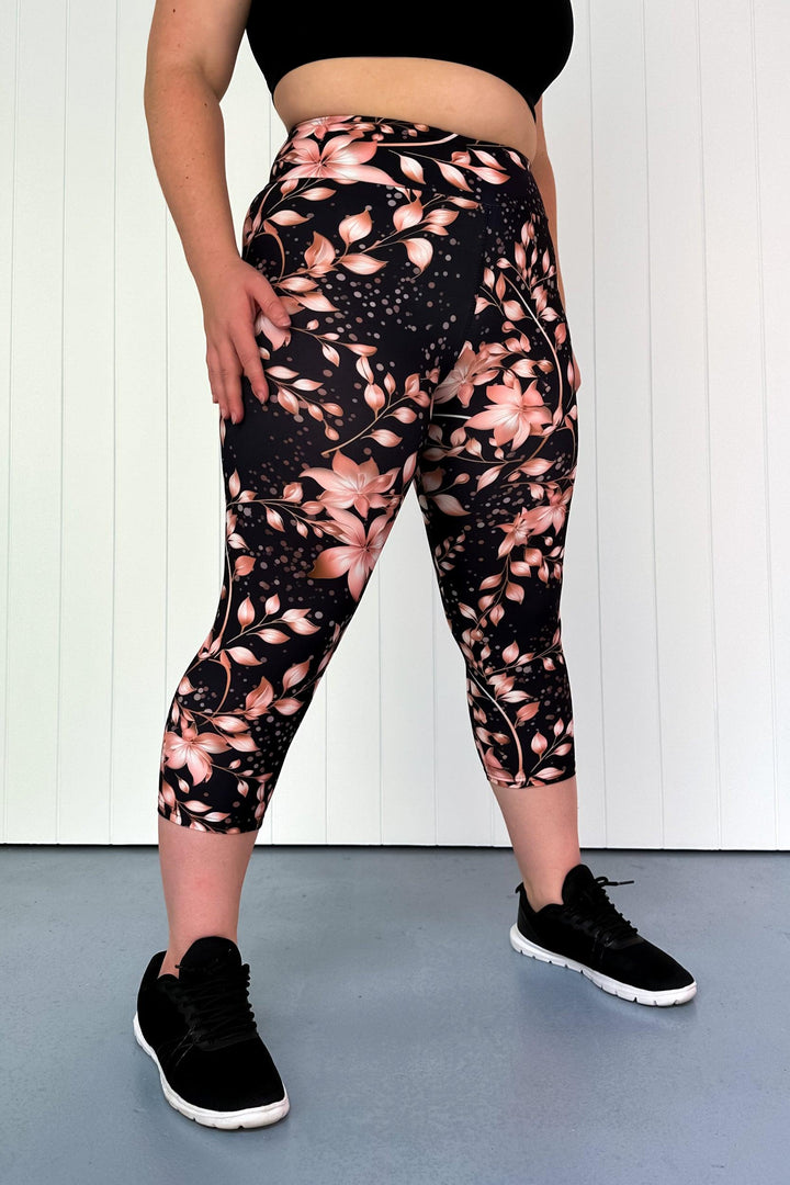 Rose Gold Oasis - Casual - Capri Leggings