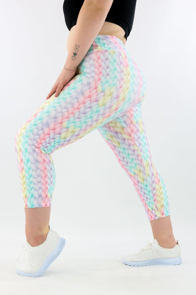 Pastel Knit - Casual - Capri Leggings