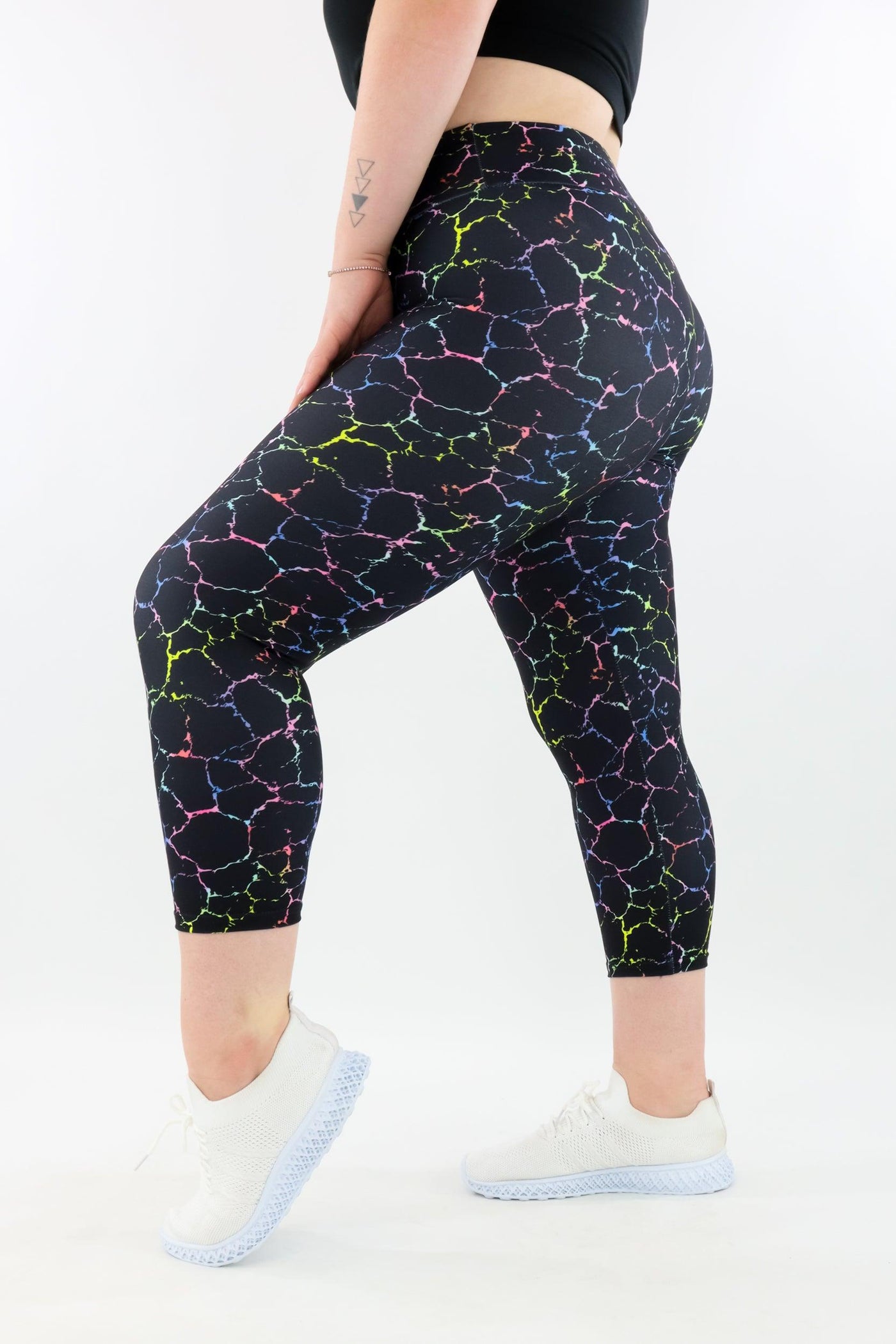 Rainbow Marble - Casual - Capri Leggings