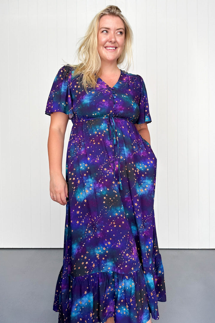 Dahlia Maxi Dress - Universe Shimmer