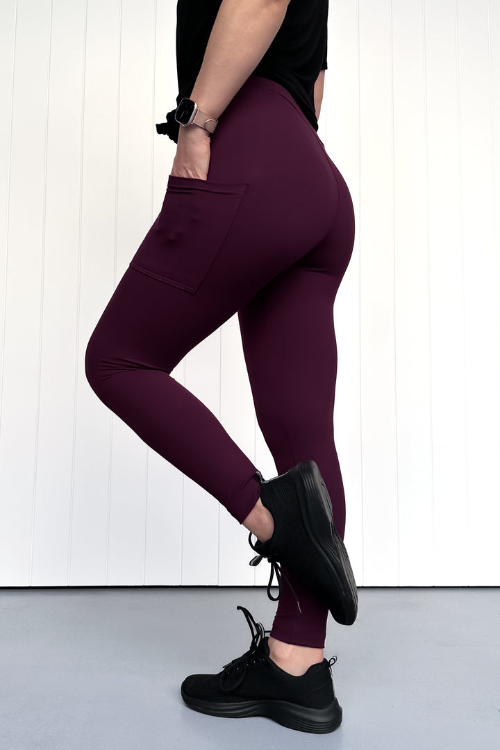 Plum - Casual - Full Leggings - Pockets