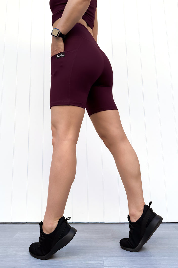 Plum - Mid Shorts - Hybrid 2.0 - Pockets
