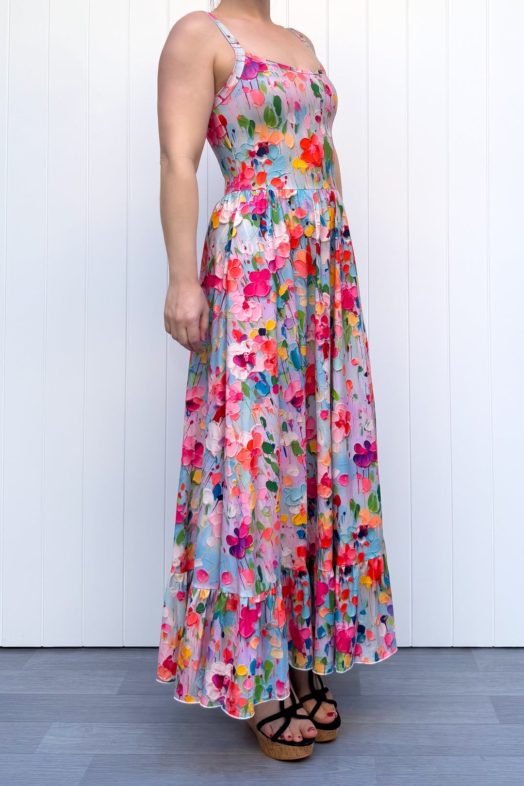 Celeste Maxi Dress - Painted Petals - Pockets