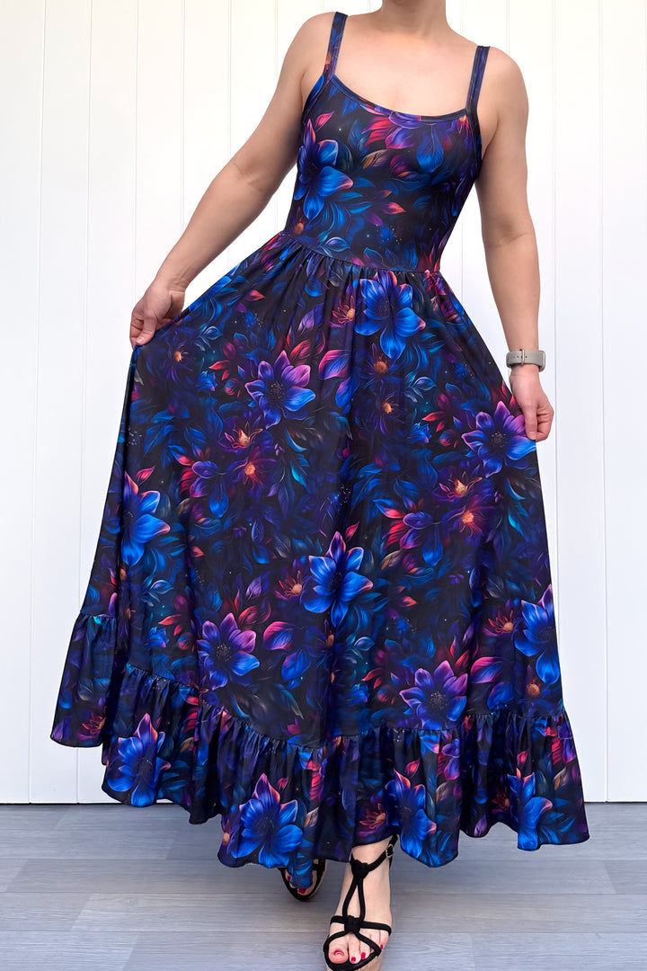 Celeste Maxi Dress - Obsidian Petal - Pockets