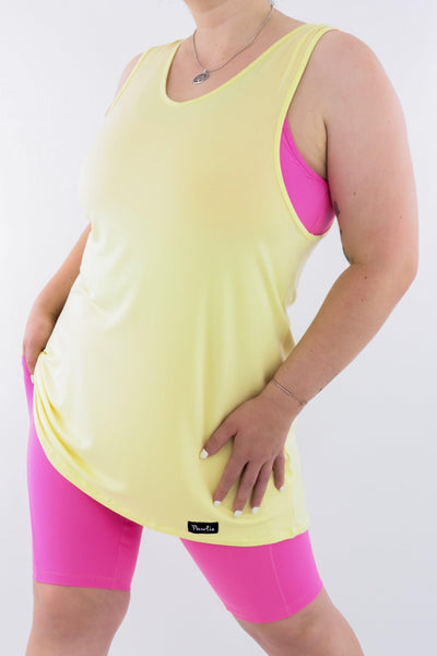 Lemon - Long Tank Top - V-neck - Sleeveless - Pawlie