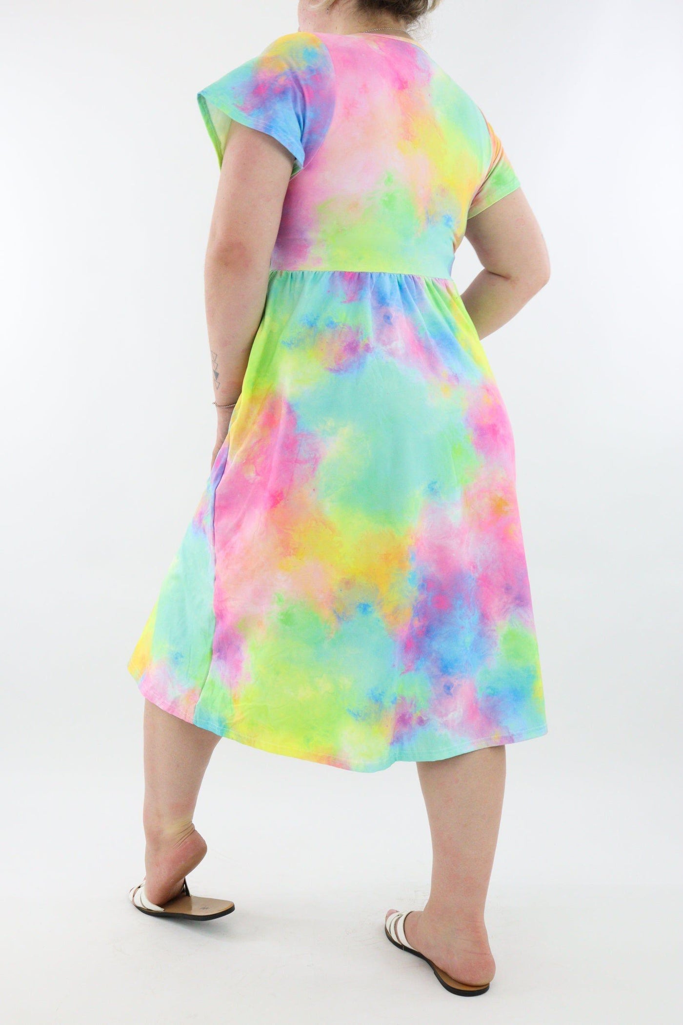 Fairy Floss - A-Line Dress - Midi Length - Side Pockets - Pawlie