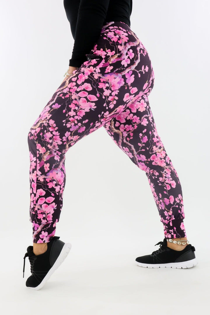 Watercolour Cherry Blossom - Hybrid Joggers 2.0 - Pockets Hybrid Joggers Pawlie   