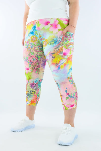 Ying Yang Oasis - Casual - Capri Leggings - Pockets - Pawlie