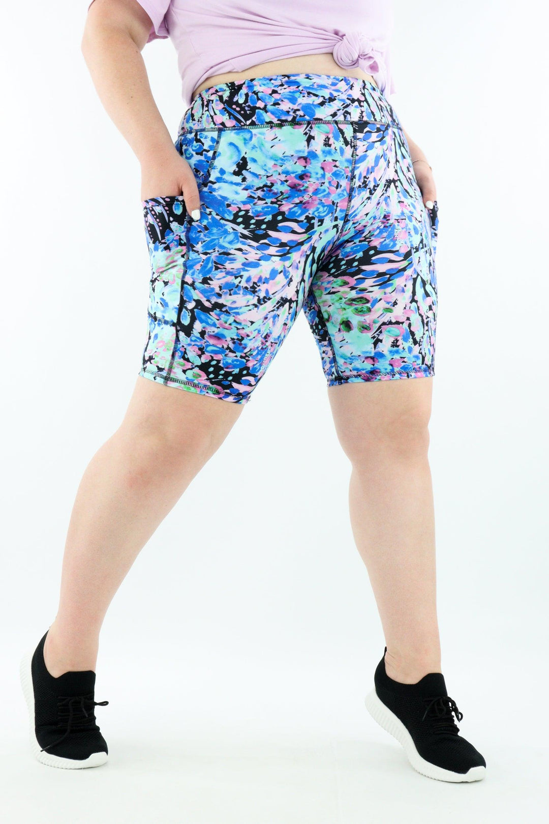 Watercolour Peacock - Casual - Long Shorts - Pockets - Pawlie