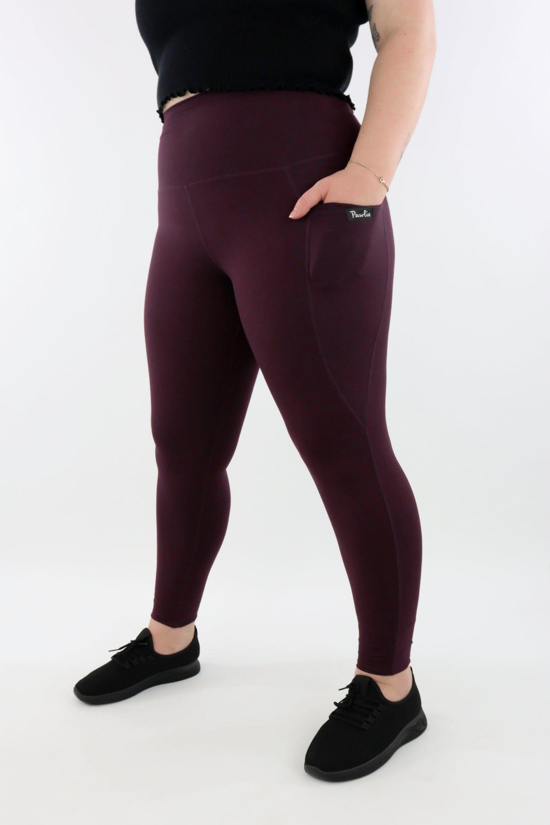Plum - Hybrid 2.0 - Leg Pockets - Full Leggings Hybrid Full Leggings Pawlie   