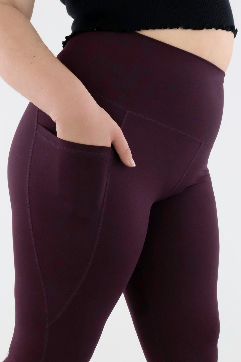 Plum - Hybrid 2.0 - Leg Pockets - Full Leggings Hybrid Full Leggings Pawlie   
