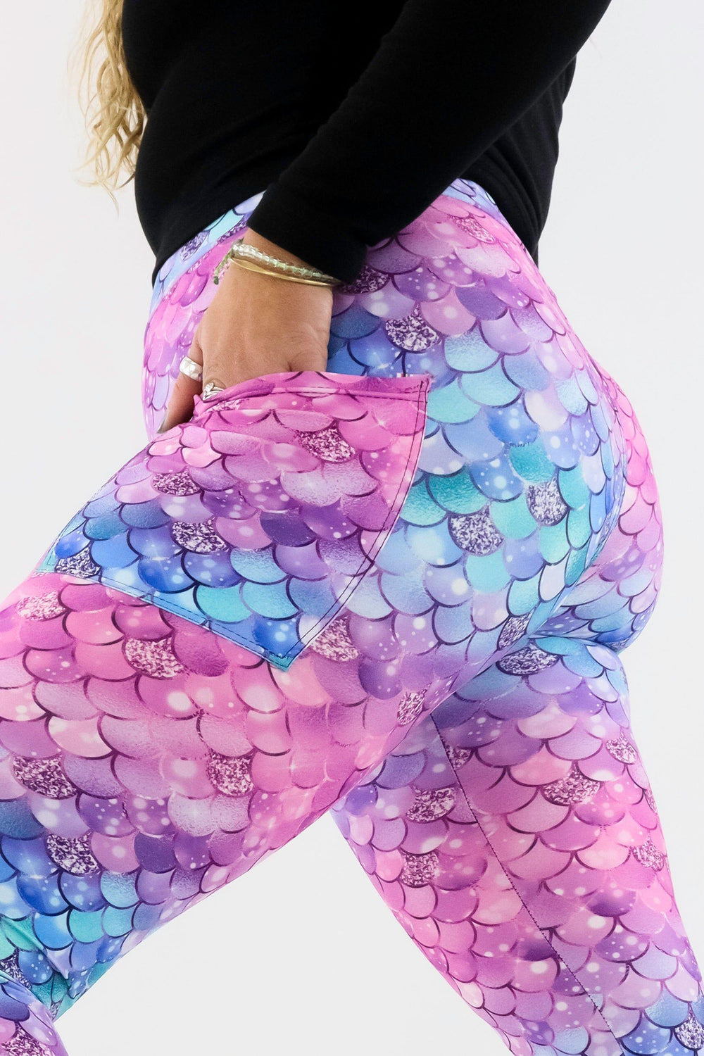 Lush Mermaid - Casual - Regular Full Leggings - Pockets Casual Full Leggings - Pockets Pawlie   