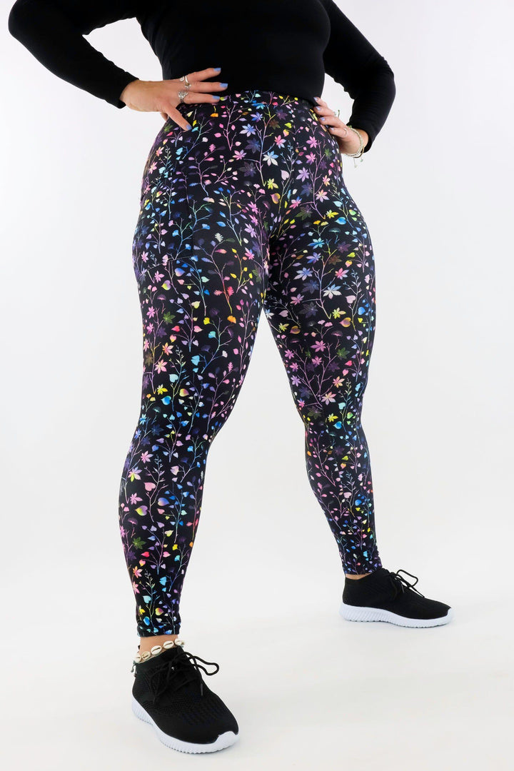 Little Leaves - Casual - Regular Full Leggings - Pockets Casual Full Leggings - Pockets Pawlie   