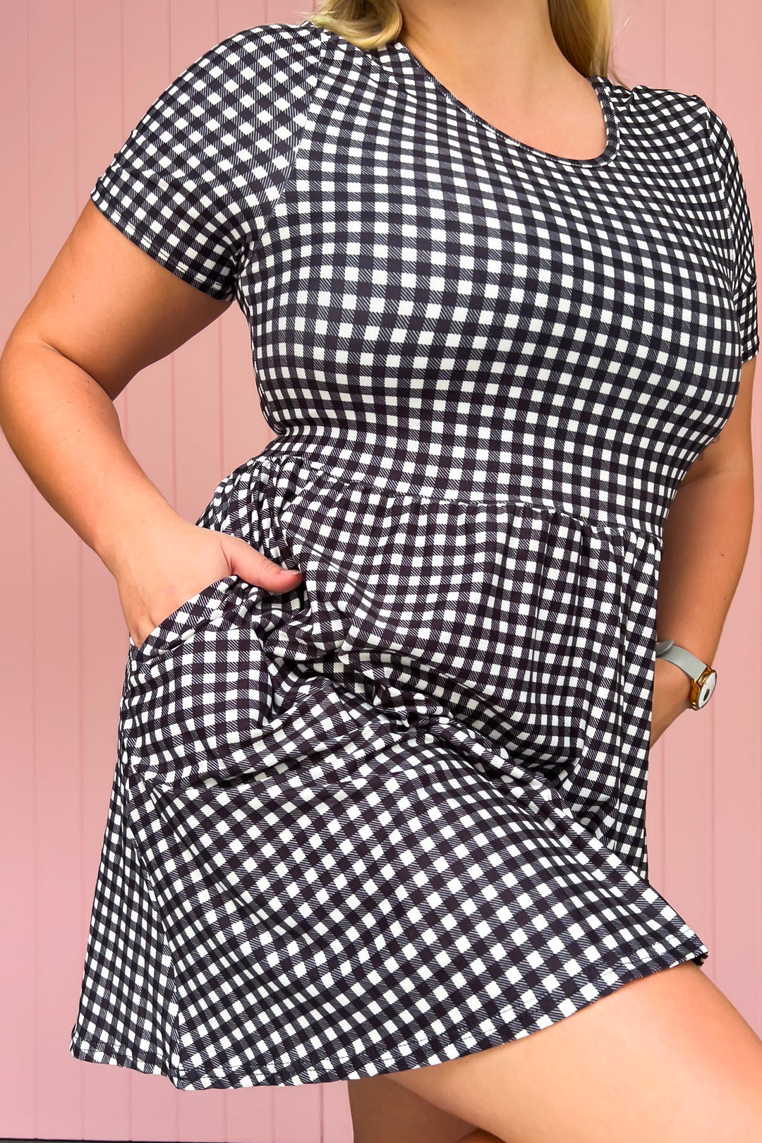 Gingham OG - Mini Dress - Short Sleeve - Pockets