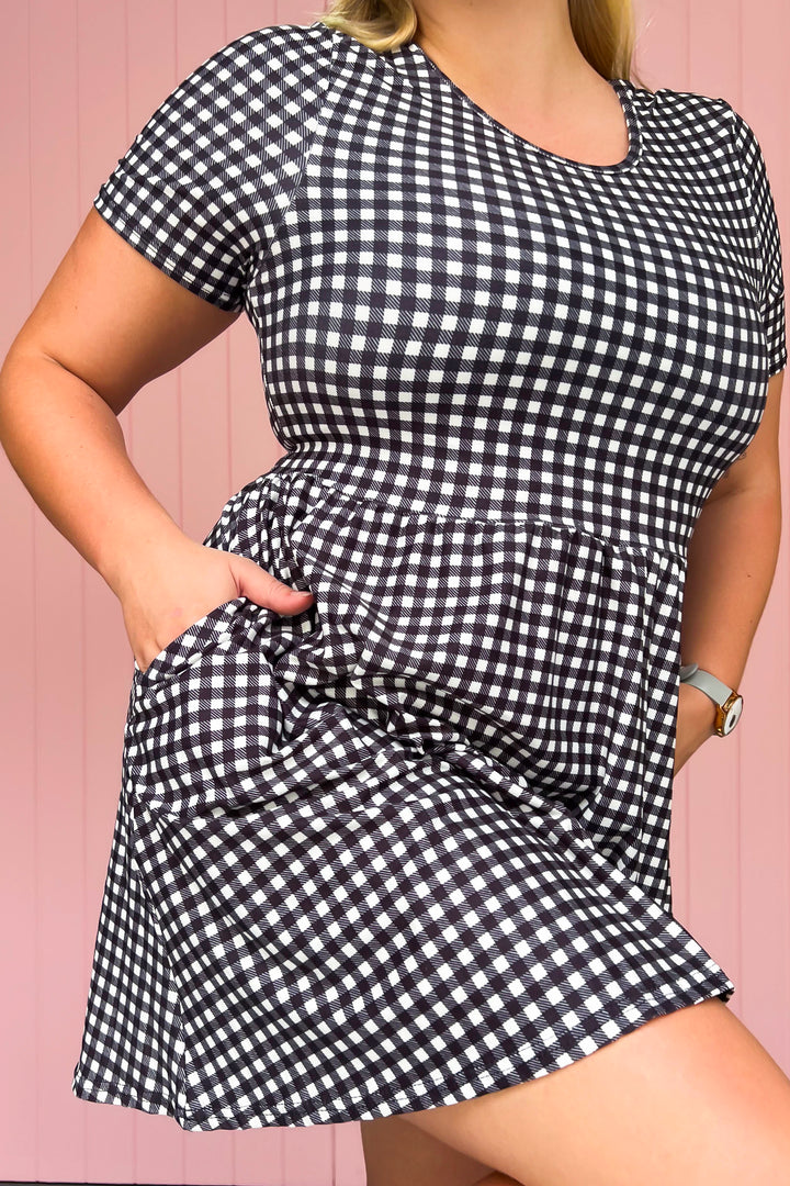 Gingham OG - Mini Dress - Short Sleeve - Pockets