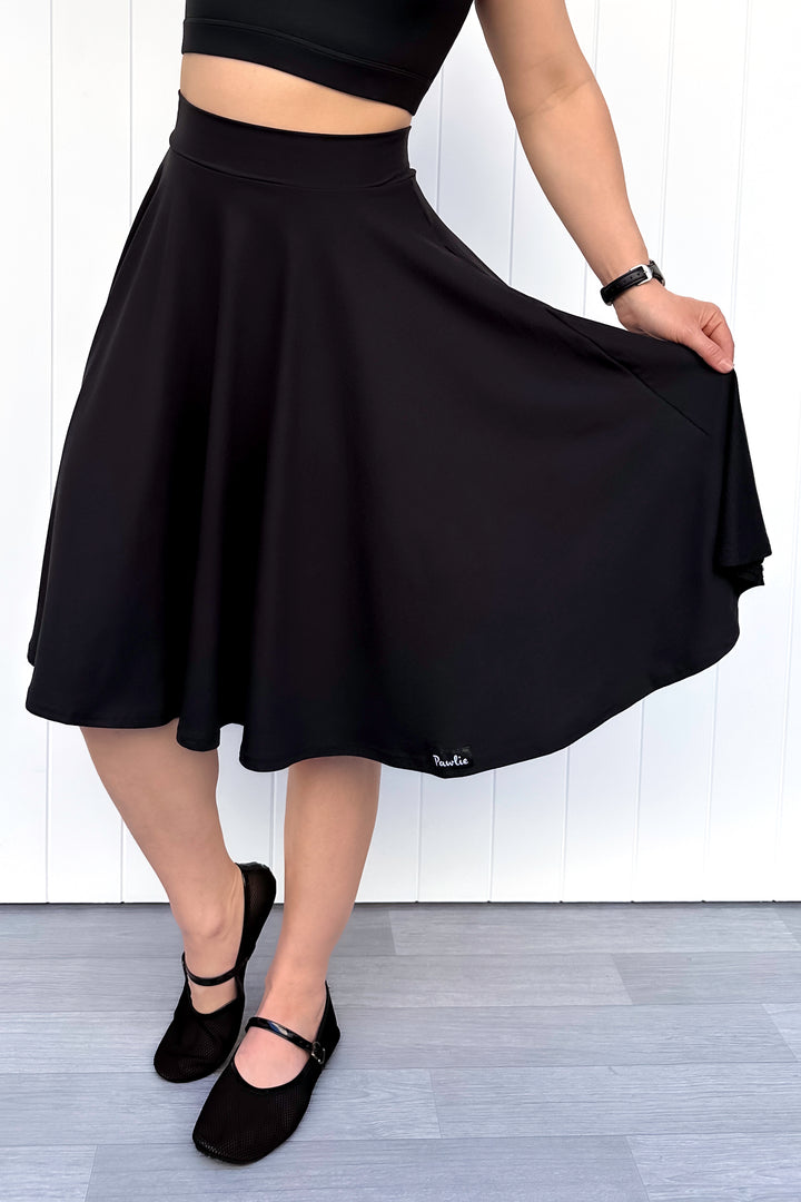 Seraphine Knee-Length Skirt - Black