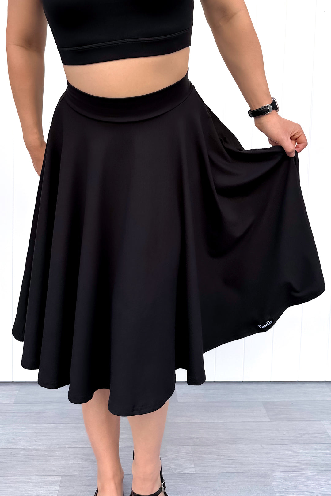 Seraphine Knee-Length Skirt - Black