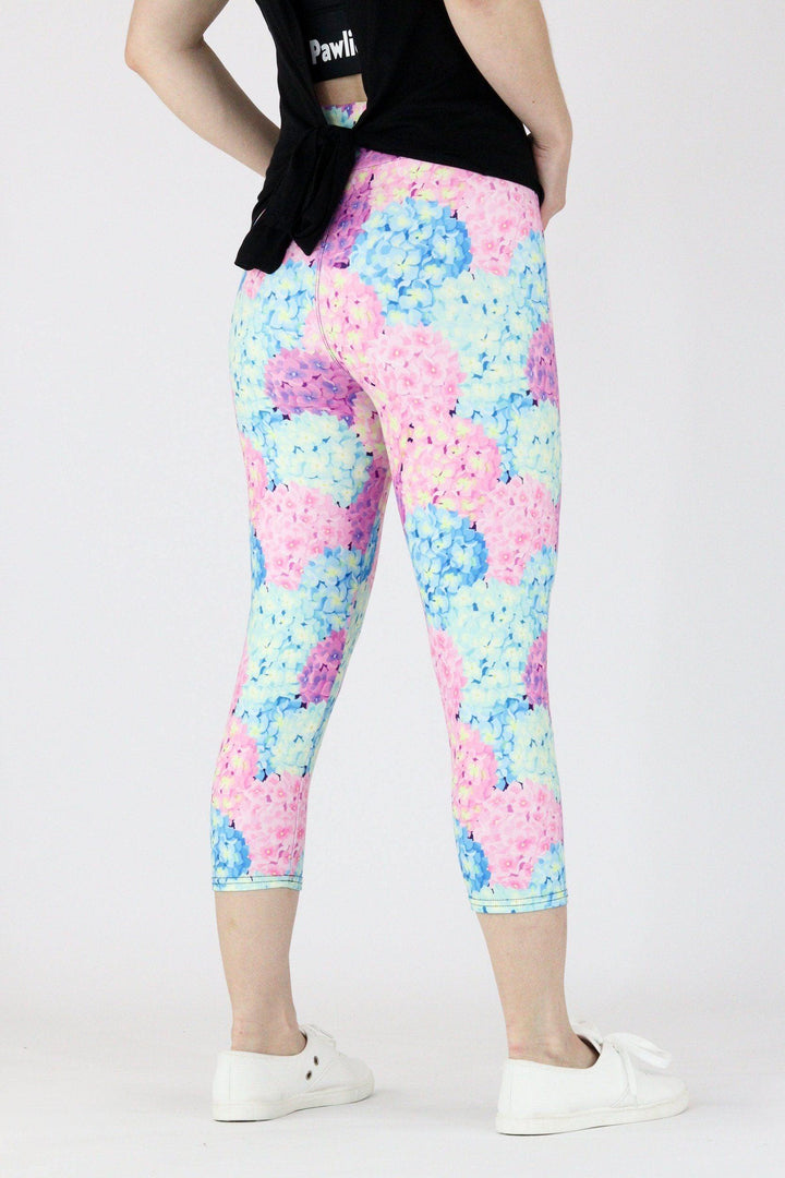 Hydrangea - Casual Capri Leggings Casual Capri Leggings Pawlie   