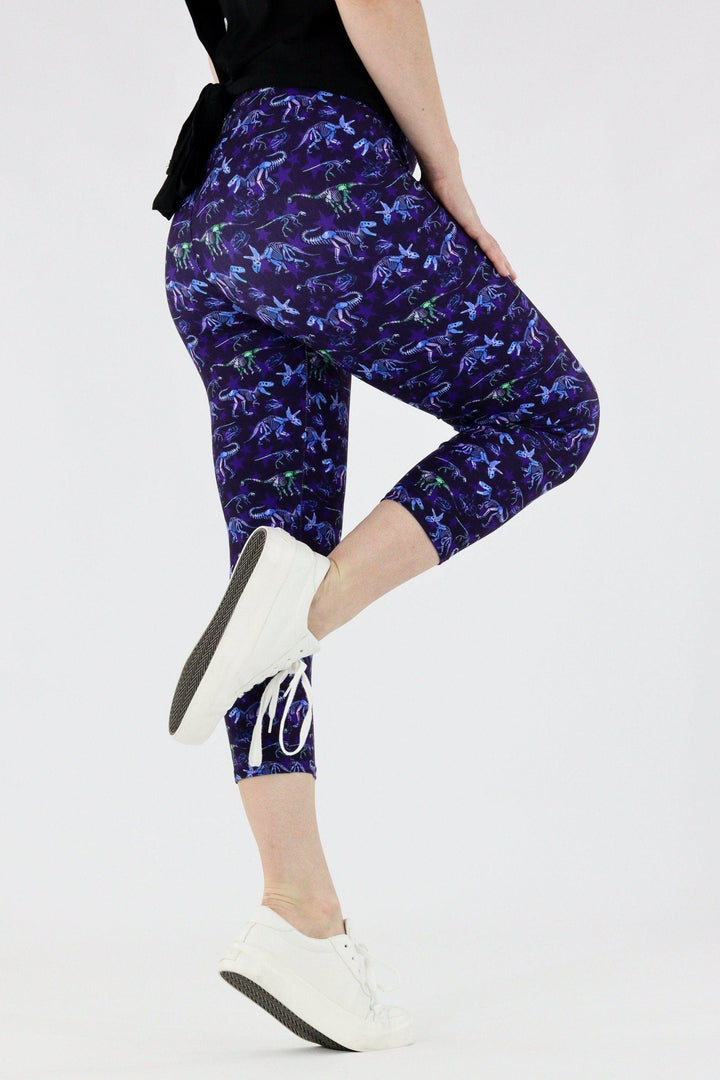 Dinosaur Fossils - Casual Capri Leggings Casual Capri Leggings Pawlie   