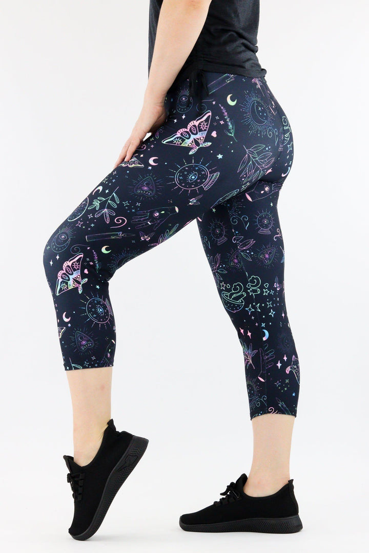 Holographic Witch - Casual Capri Leggings Casual Capri Leggings Pawlie   