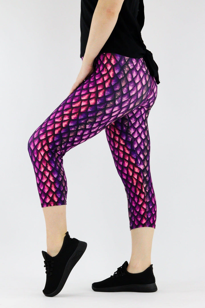 Pink Dragon - Casual - Capri Leggings Casual Capri Leggings Pawlie   