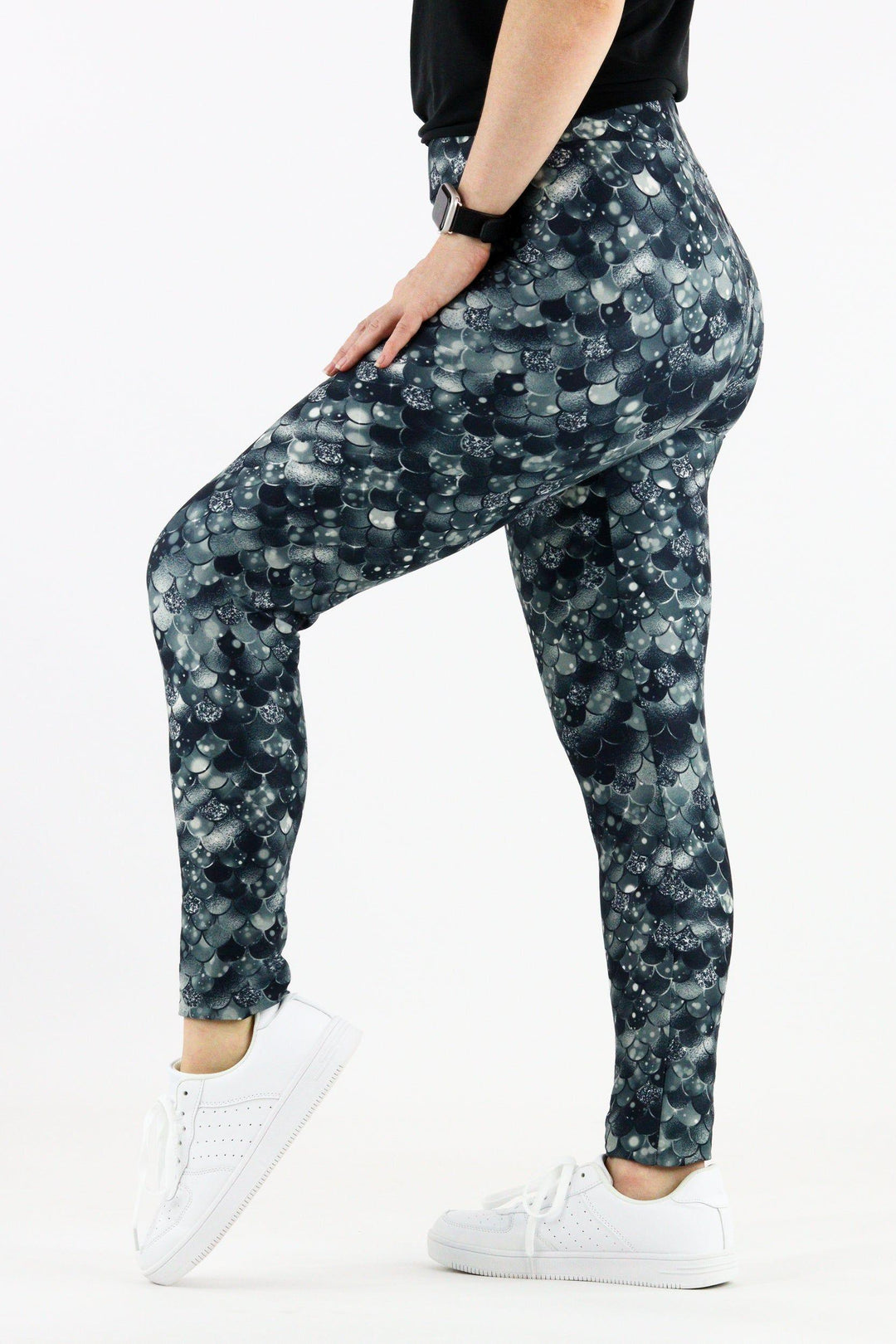 Raven Mermaid - Casual Full Leggings Casual Full Leggings Pawlie   