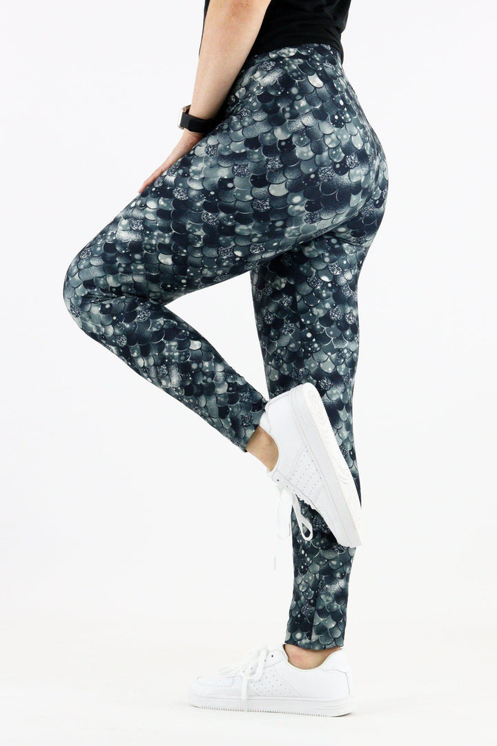 Raven Mermaid - Casual Full Leggings Casual Full Leggings Pawlie   