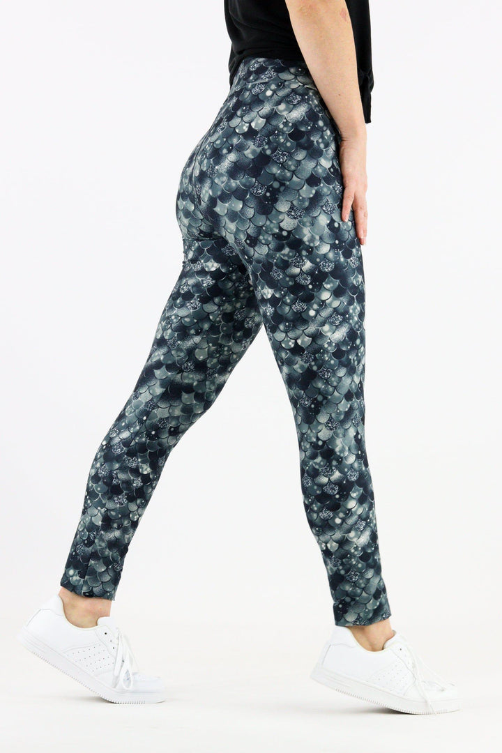 Raven Mermaid - Casual Full Leggings Casual Full Leggings Pawlie   