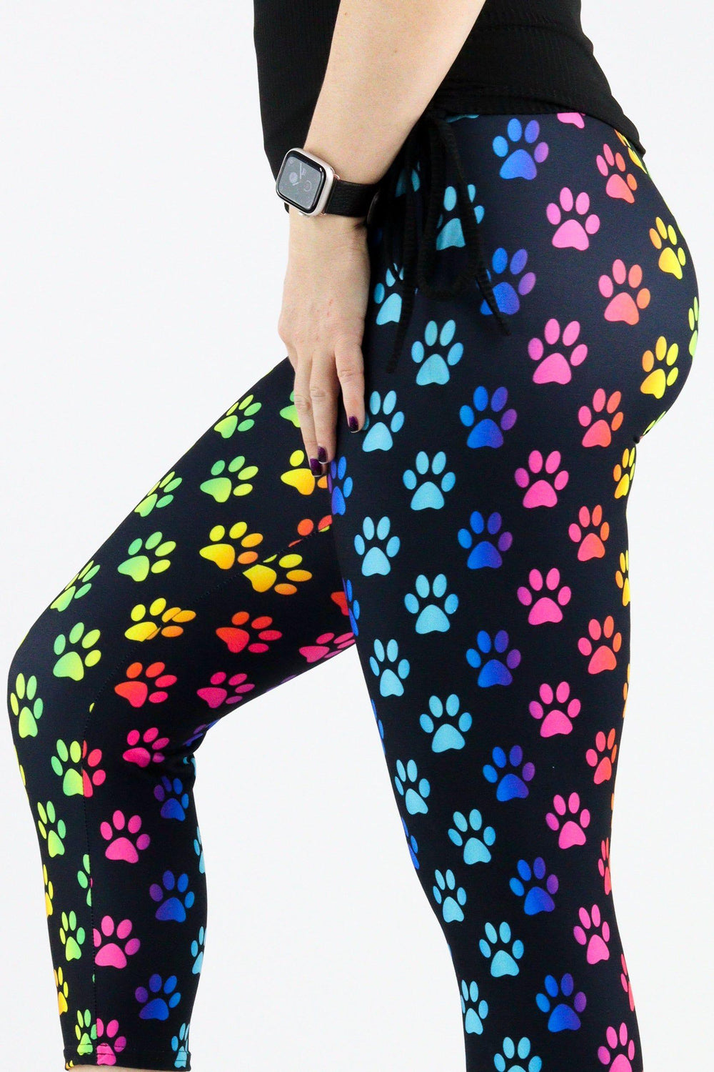 Rainbow Paws - Casual Capri Leggings Casual Capri Leggings Pawlie   