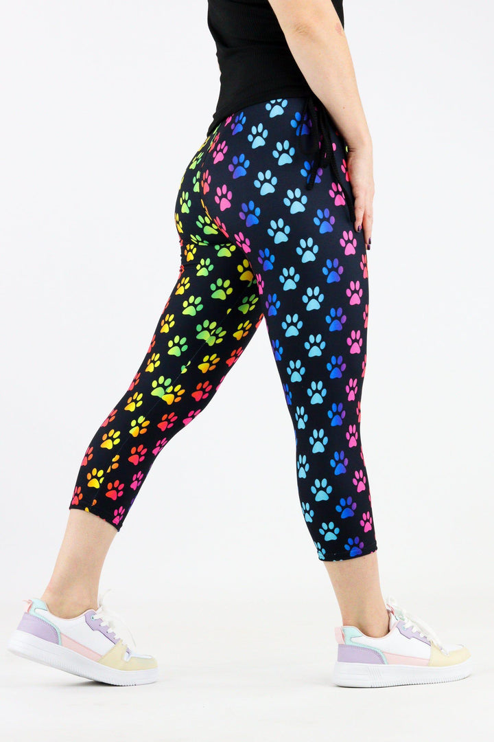 Rainbow Paws - Casual Capri Leggings Casual Capri Leggings Pawlie   