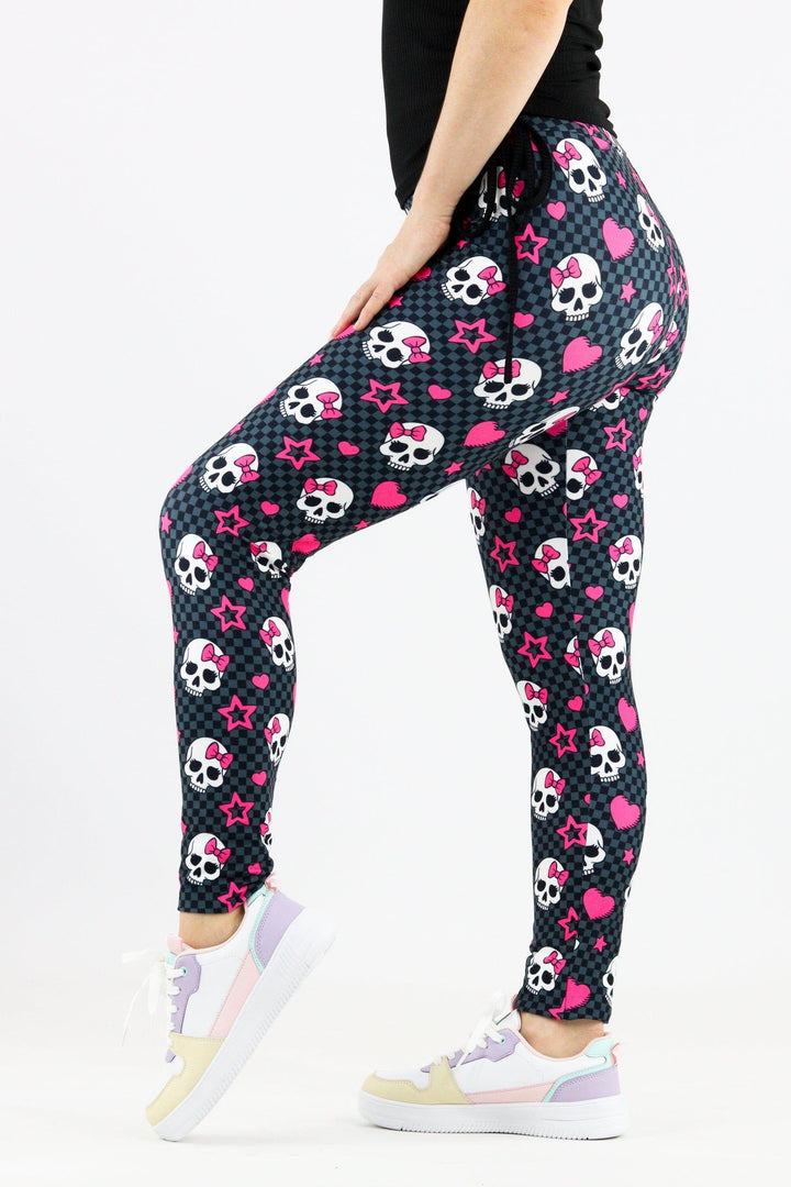 Cute Love Skull - Casual Full Leggings Casual Full Leggings Pawlie   