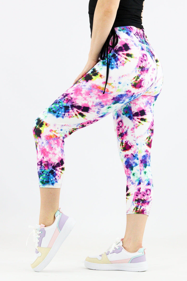 Tie Dye Colourise - Casual Capri Leggings Casual Capri Leggings Pawlie   