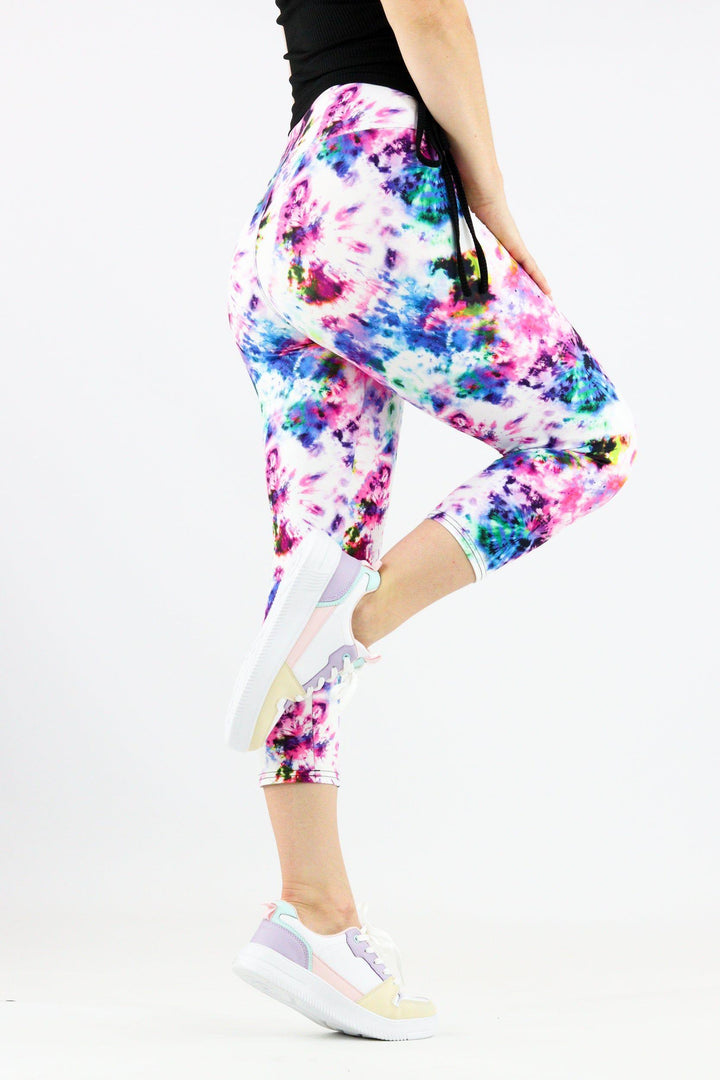 Tie Dye Colourise - Casual Capri Leggings Casual Capri Leggings Pawlie   