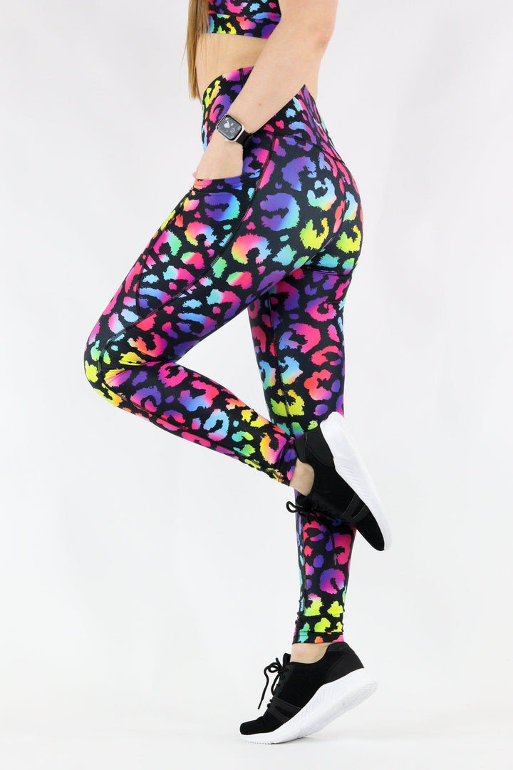 Radiant Leopard - Dynamic Active - Pocket Full Leggings - Discontinued Active Leggings Pawlie   