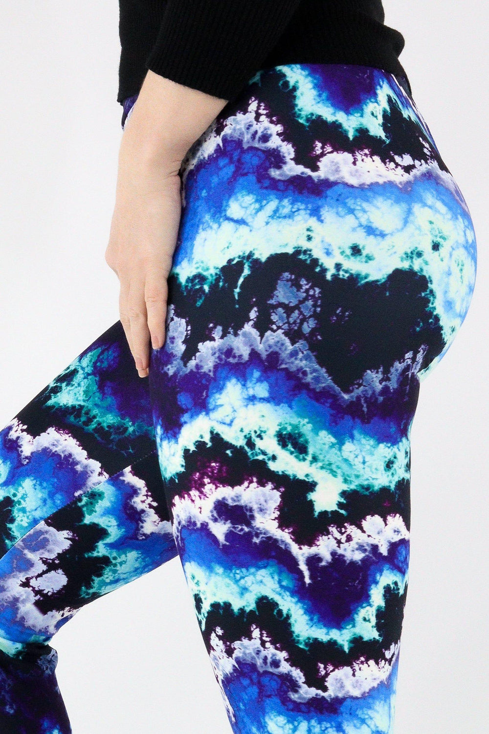 Bioluminescent Waves - Casual Full Leggings Casual Full Leggings Pawlie   
