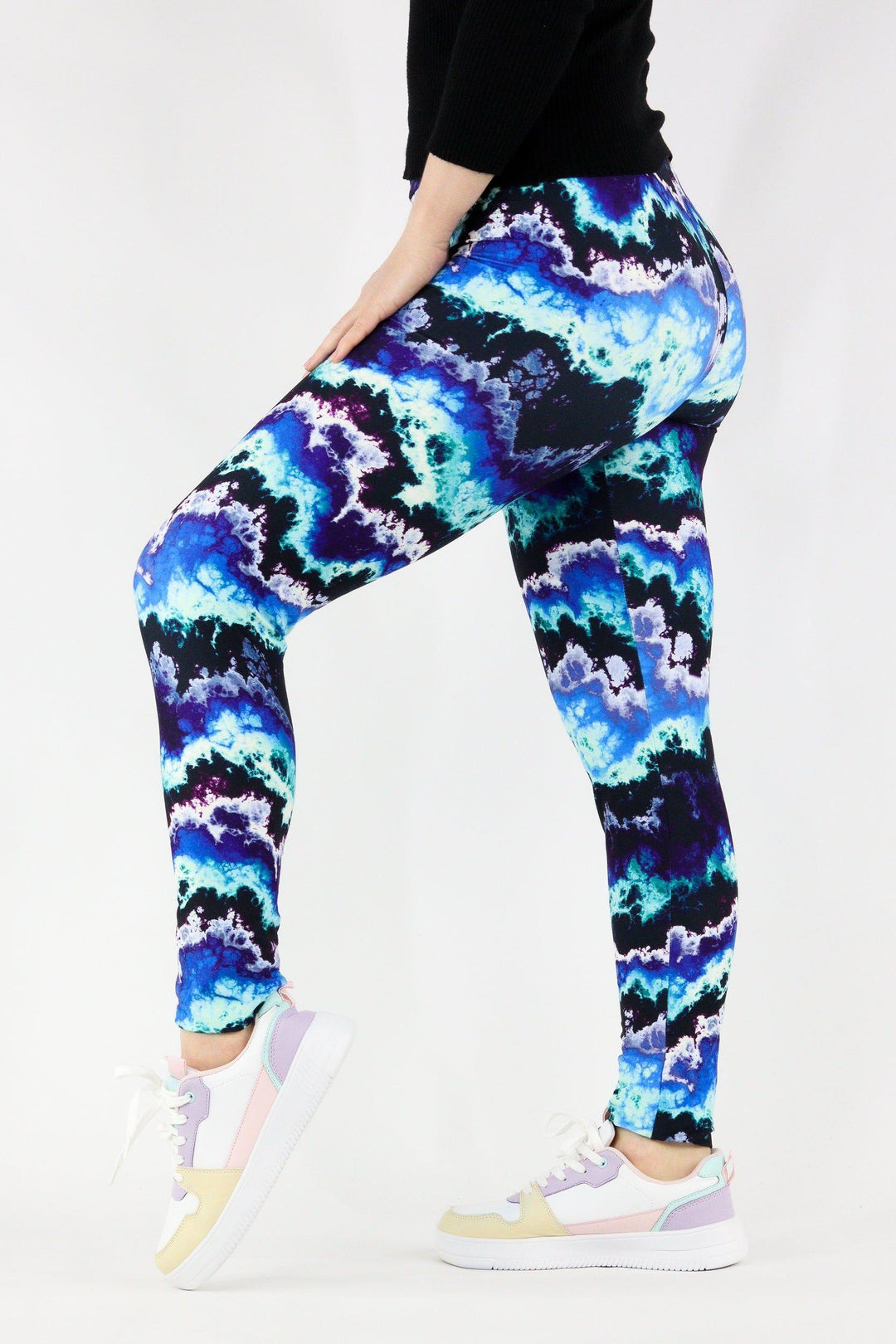Bioluminescent Waves - Casual Full Leggings Casual Full Leggings Pawlie   