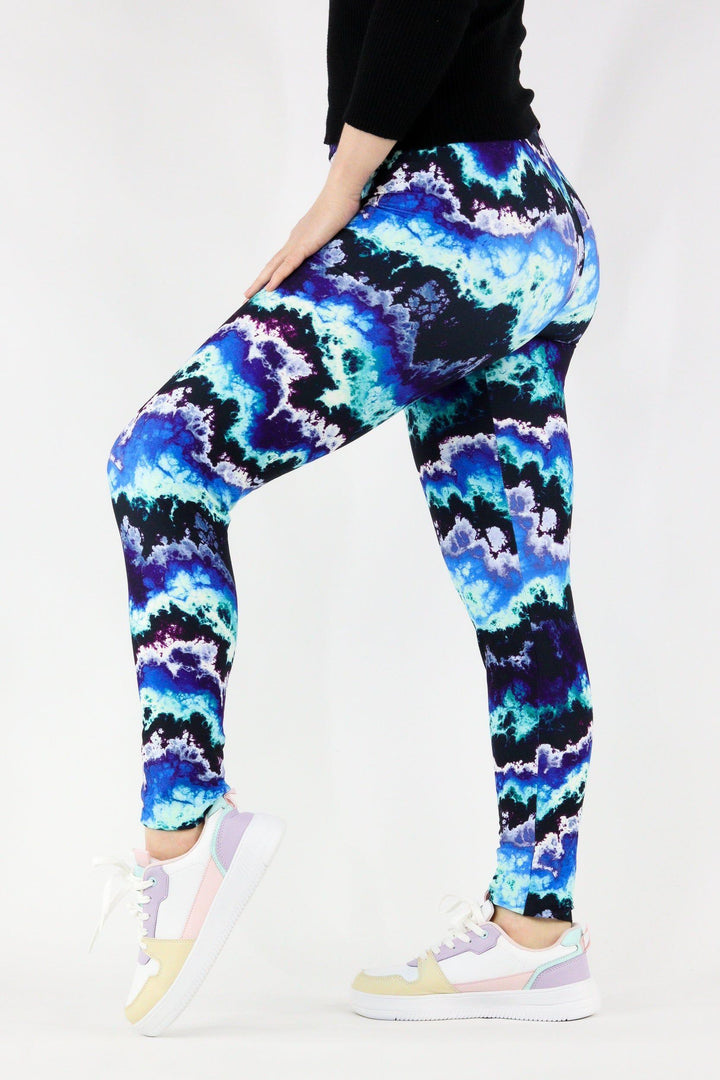 Bioluminescent Waves - Casual Full Leggings Casual Full Leggings Pawlie   
