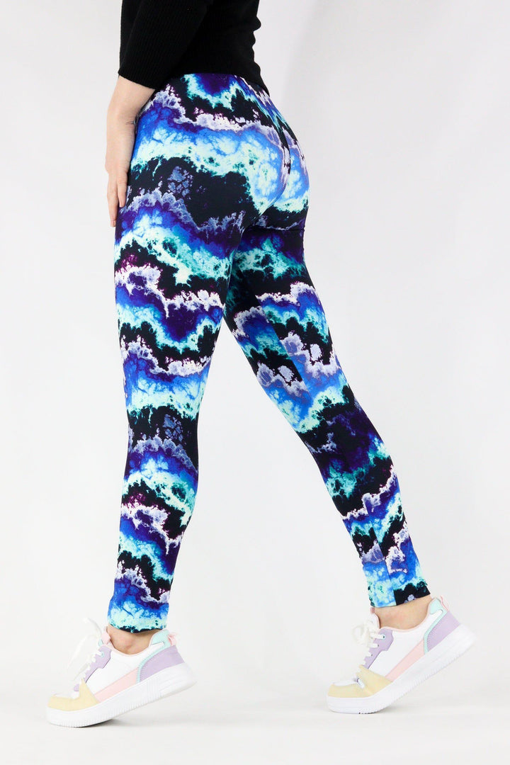 Bioluminescent Waves - Casual Full Leggings Casual Full Leggings Pawlie   