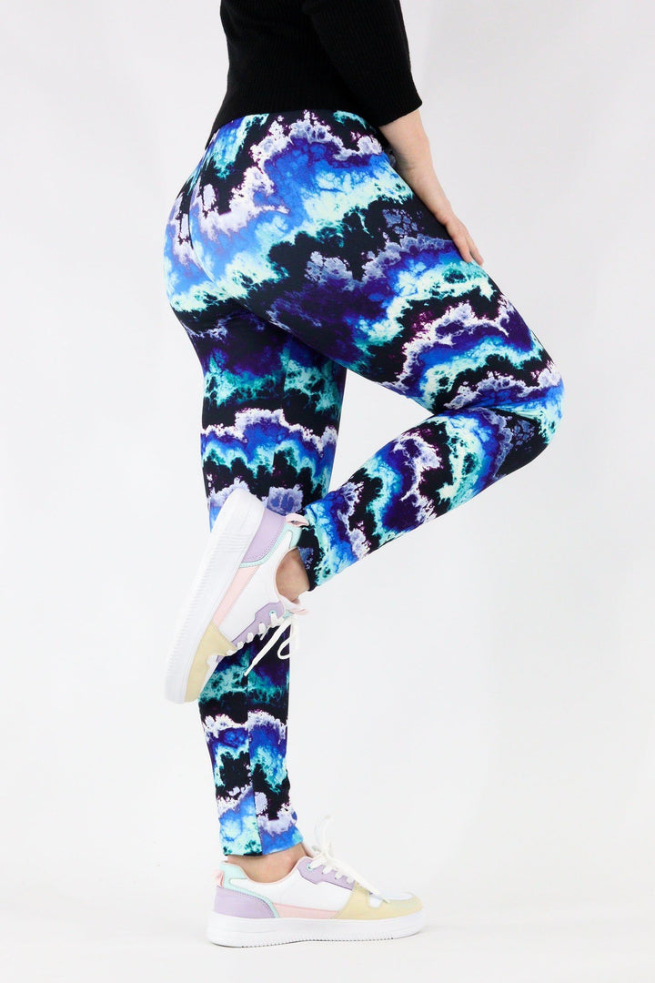 Bioluminescent Waves - Casual Full Leggings Casual Full Leggings Pawlie   