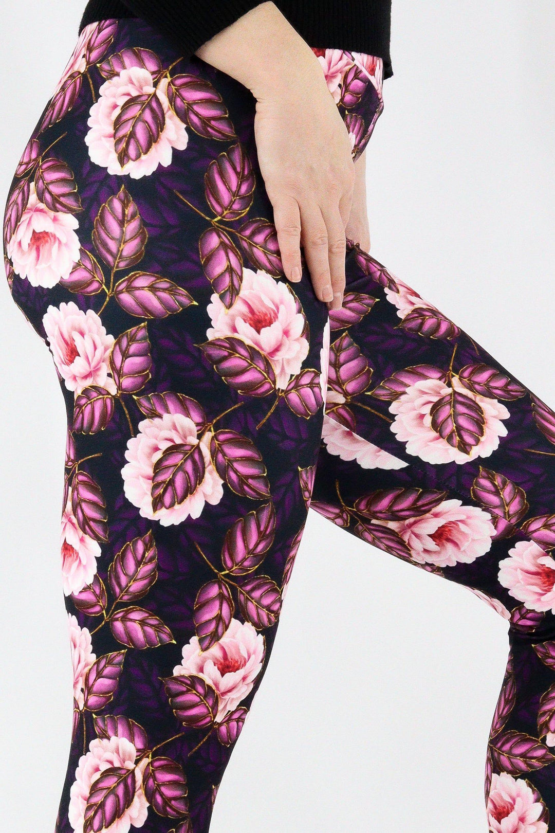 Opulence Flower - Casual - Long Full Leggings Casual Full Leggings Pawlie   