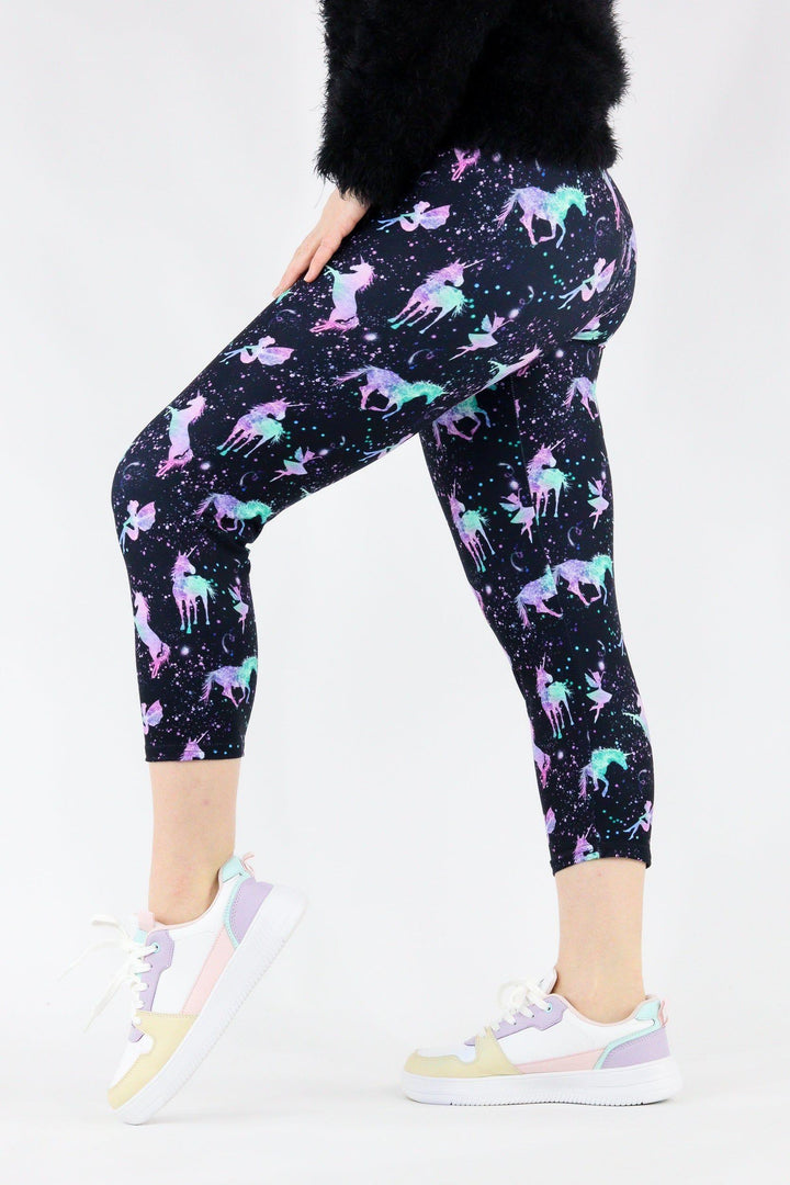 Unicorns & Fairies - Casual Capri Leggings Casual Capri Leggings Pawlie   