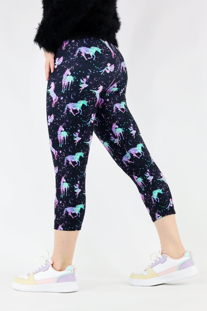 Unicorns & Fairies - Casual Capri Leggings Casual Capri Leggings Pawlie   