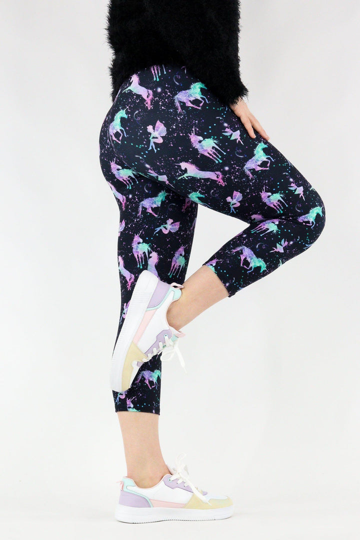 Unicorns & Fairies - Casual Capri Leggings Casual Capri Leggings Pawlie   