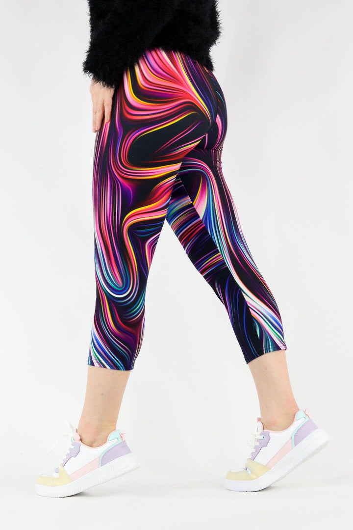 Transient Echo - Casual Capri Leggings Casual Capri Leggings Pawlie   