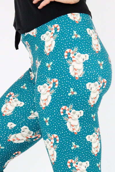 Christmas Koala - Casual Capri Leggings Casual Capri Leggings Pawlie   